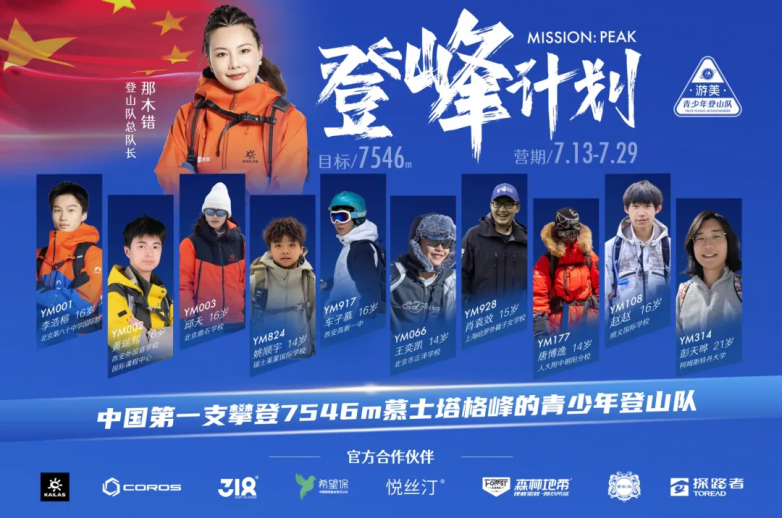 7546米！中国第一支青少年登山队-游美青少年登山队登顶慕士塔格峰必一体育官网(图7)
