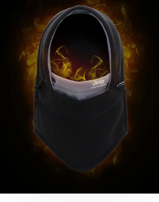 【骑行登山必备】JEEP双面抓绒头套围脖锁温防风一体设计寒冬出行超舒适!(图1) 【骑行登山必备】JEEP双面抓绒头套围脖锁温防风一体设计寒冬出行超舒适!(图1)